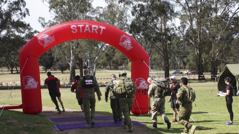 Australian Army soldiers based at Puckapunyal, Victoria, participate in the 16 hour endurance challenge.
