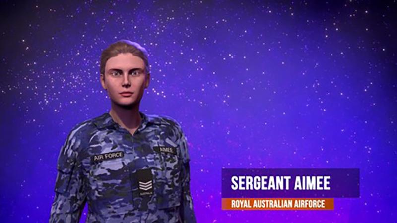 Air Force’s Cognitive Assistant Avatar, AIMEE.