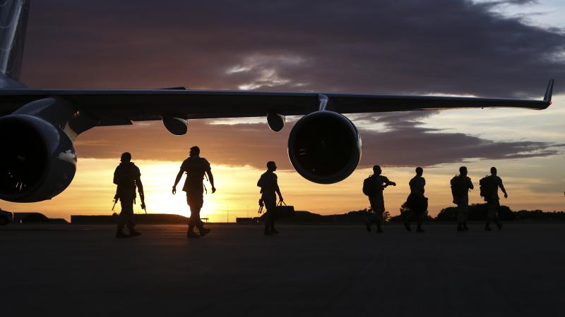 The 2016 rotation of the United States Marine Rotational Force - Darwin begin to arrive in Darwin. Photo: Able Seaman Kayla Hayes