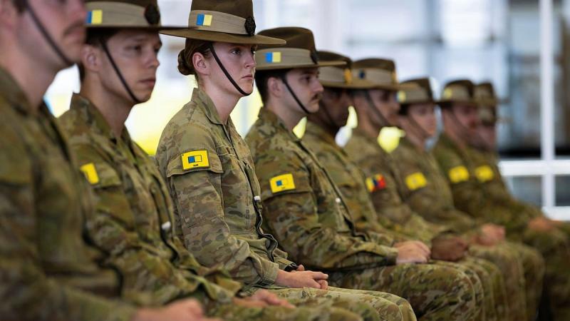 The Army Reserve's newest officers graduating at Holsworthy Barracks, Sydney. Photo: Sergeant Nunu Campos