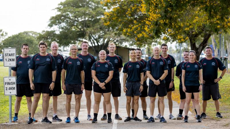Run Army participants from the 3rd Brigade at Lavarack Barracks, Townsville. Photo: Corporal Brodie Cross