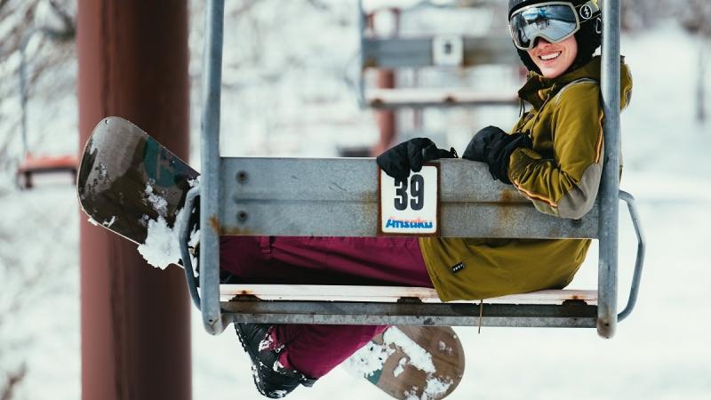 Army reservist Corporal Stephanie Schuurmans at the Nozawa Onsen Snow Resort.