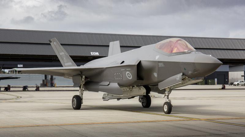 One of latest F-35A Lightning II aircraft (A35-040) arrives back to RAAF Base WIlliamtown after ferrying from the United States. Photo: Sergeant David Gibbs