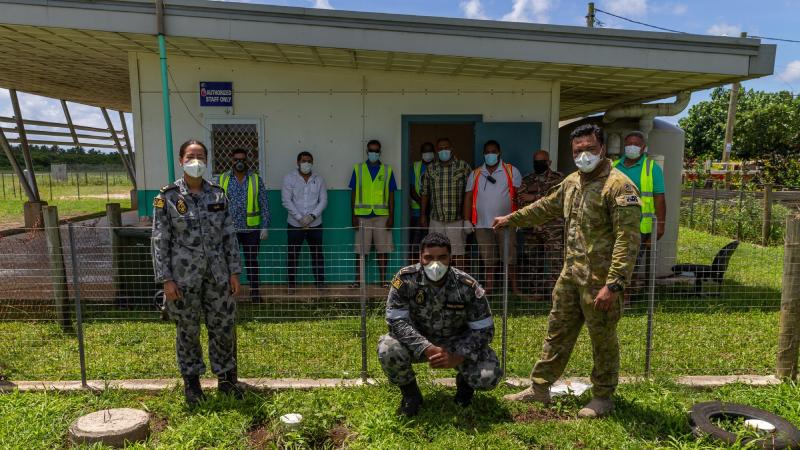 ADF personnel of Tongan heritage assisted with a contactless delivery of humanitarian stores to 'Eua Island as part of Operation Tonga Assist 2022. Photo: Leading Seaman David Cox.