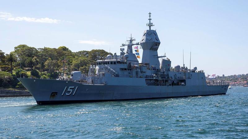 HMAS Arunta departs Fleet Base East in Sydney on a regional presence deployment to South-East Asia. Photo: Leading Seaman Matthew Lyall