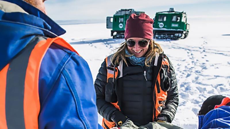 Captain Rebecca Jeffcoat at Casey Research Station, Antarctica, during a previous posting..