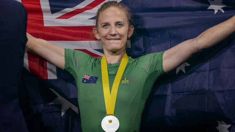Former Royal Australian Navy medic Emilea Mysko is bringing home two silvers and one bronze medal from Invictus Games The Hague 2020. Photo: Sergeant Oliver Carter