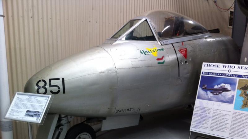 The cockpit/forward fuselage of the Gloster Meteor A77-851 'Halestorm' aircraft to be restored by Air Force's History and Heritage Branch. 