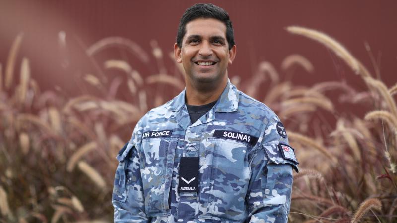 RAAF Base Amberley Firefighter, Leading Aircraftman Raymond Solinas, is proud of his family's history and service to Defence. He is one of more than 400 Aboriginal and Torres Strait Islander aviators in Air Force today. Photo: Flight Lieutenant Dion Isaac
