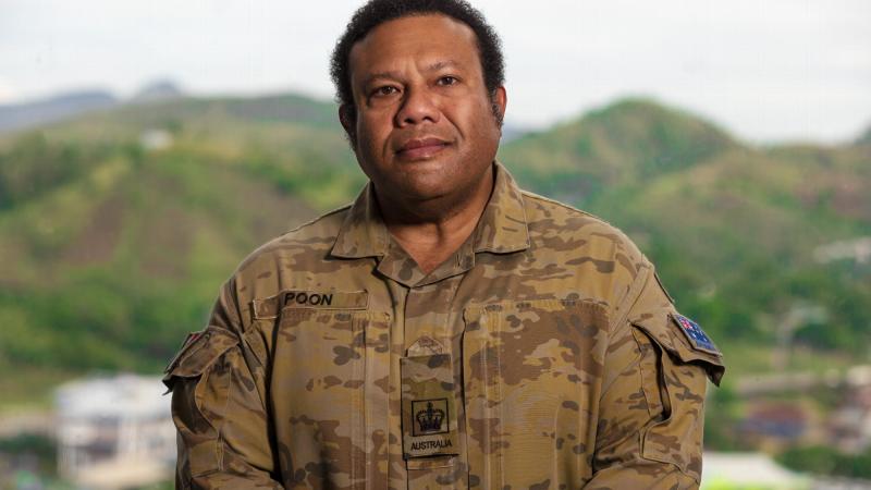Warrant Officer Class Two Grayson Poon is deployed to Papua New Guinea as part of Operation PNG Assist. Photo: Corporal Dustin Anderson