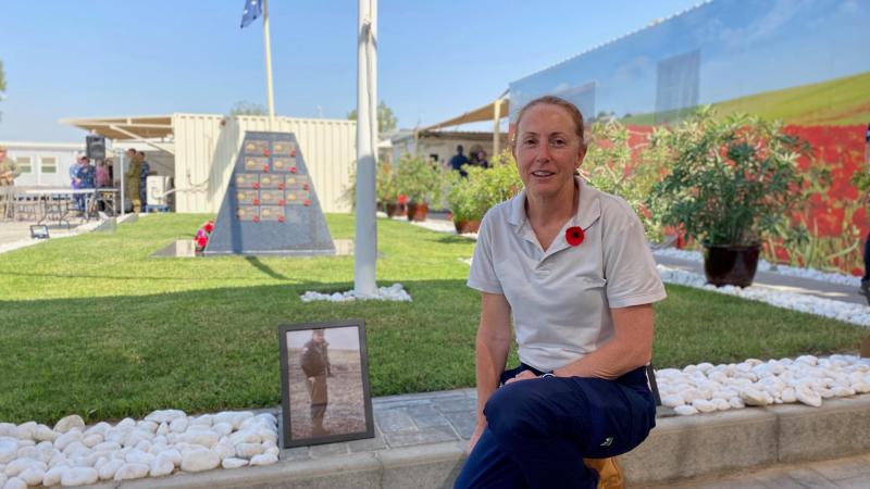 Allison Currey (pictured) recently spent seven months away from her family deployed in the Middle East.
