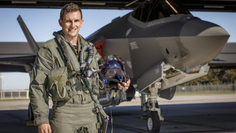 Flight Lieutenant Ross Bowman at RAAF Base Williamtown. Photo: Corporal Craig Barrett