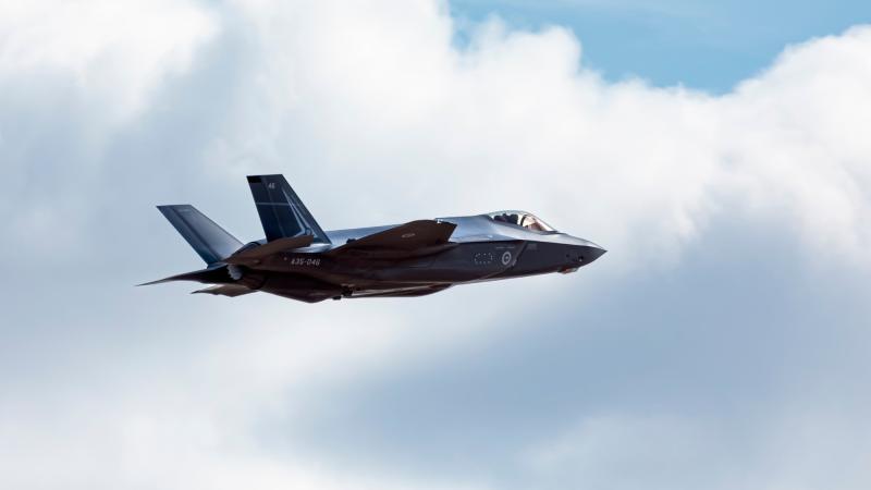 A Royal Australian Air Force F-35A Lightning ll departs from RAAF Base Tindal during Exercise Diamond Storm 2022. Photo: Leading Aircraftman Samuel Miller