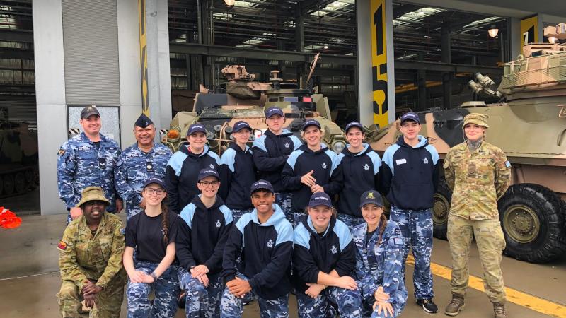 Students participating in the Indigenous Youth Program at RAAF Base Amberley.