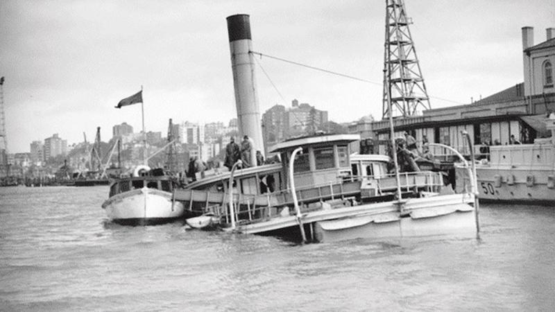 The Kuttabul ferry sinking in Sydney Harbour in May 1942