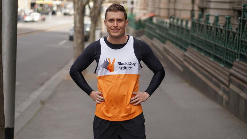 Royal Australian Air Force officer Flight Lieutenant Luke Brown during a training session for the 48forM8's challenge in Melbourne, Victoria.