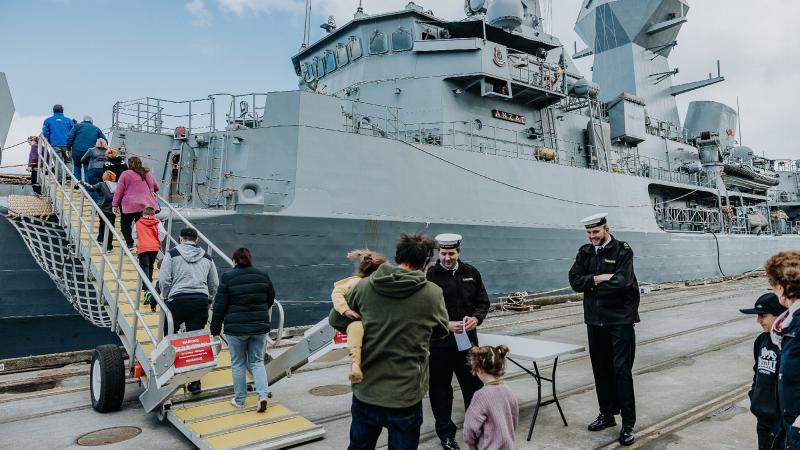 HMAS Anzac drew a large crowd as the ship held an open day during its recent three-day visit to the ship’s ceremonial home port of Albany, Western Australia. Photo: Krysta Guille