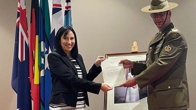 Rabbanit Judith Levitan is sworn into Army Chaplaincy at a ceremony in Sydney.
