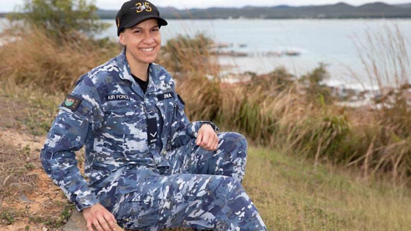 Proud Aboriginal and Torres Strait Islander woman, Leading Aircraftwoman Raba Nona is lucky to get to visit her family's ancestral home of the Torres Strait Islands while serving as part of No. 35 Squadron. Photo: Leading Aircraftwoman Kate Czerny