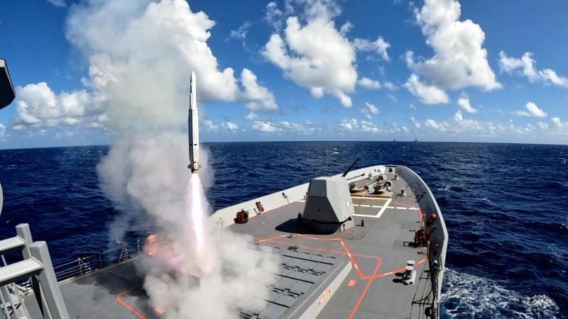HMAS Sydney fires an Evolved Sea Sparrow Missile at Exercise Pacific Dragon during a regional presence deployment. Photos: Leading Seaman David Cox