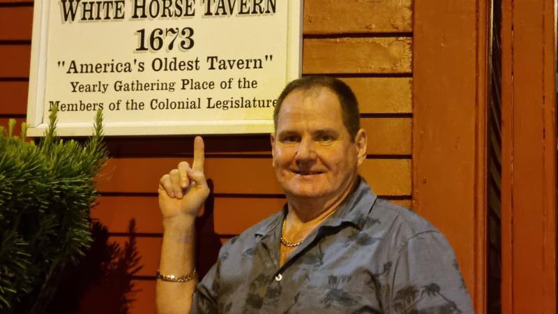 Mr Richard Lowe, a Deputy Director within Capability Acquisition and Sustainment Group, at the White Horse Tavern in Newport, Rhode Island, US.