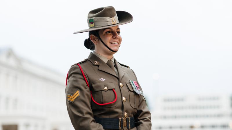 Corporal Dominique Lopreti from the Army School of Ordinance at Wellington Barracks, London. Photo: Corporal John Solomon