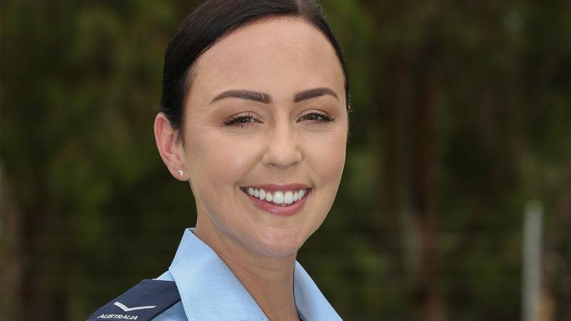 Leading Aircraftwoman Chantelle Bradford, a guard member with Australia’s Federation Guard. Photo: Corporal Brenton Kwaterski
