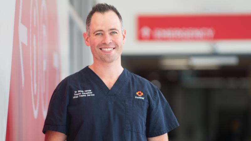 Lieutenant Colonel Simon Hendel, an anaesthetist and reservist from the 3rd Health Battalion in Adelaide, has been awarded a Churchill Fellowship for his civilian role as a trauma specialist at the Alfred Hospital in Melbourne. Photo: Michelle McFarlane