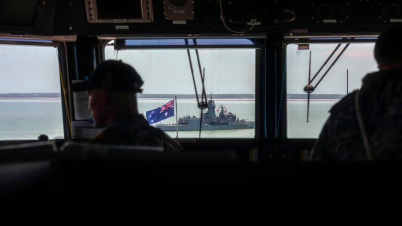 HMAS Adelaide and HMAS Anzac set sail from Darwin to begin Indo-Pacific Endeavour 2022. Photo: Leading Seaman Sittichai Sakonpoonpol