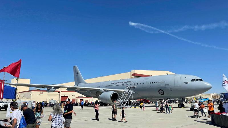 33 Squadron’s KC-30 made a guest appearance as one of nearly 60 static displays at the Aerospace Valley Air Show. Photo: Christobel Migliorini