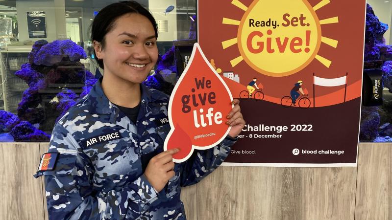 Leading Aircraftwoman Morinda Williams is hoping to inspire other Air Force members from diverse multicultural backgrounds to start donating potentially lifesaving blood. Photo: John Noble