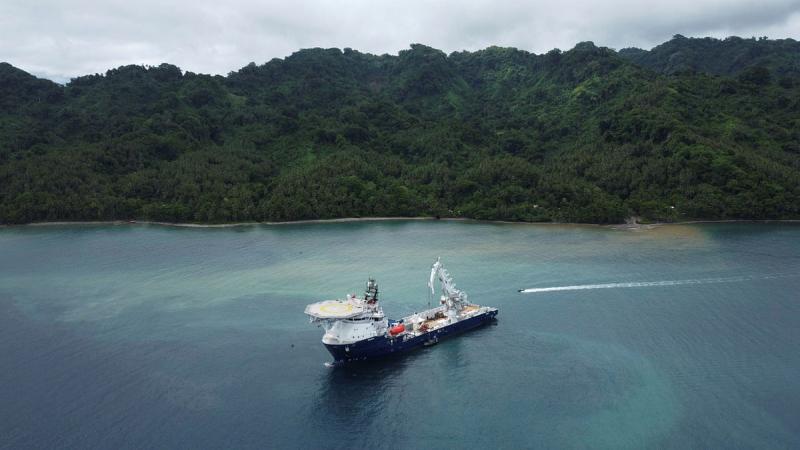 Australian Defence Vessel, Reliant, off the coast of Savo Island, Solomon Islands as part of Exercise Longreach. 