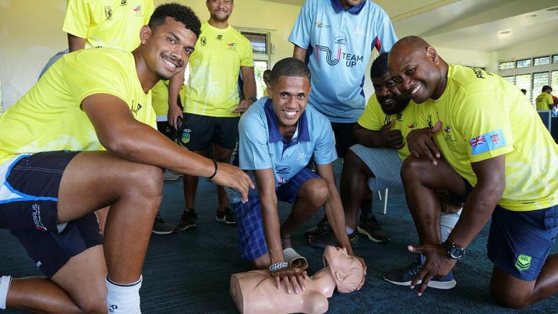 Participants of the ADF Sport’s training program for sport officials in Fiji for AFL, netball, rugby league and touch football. Photos: Flight Lieutenant Chris Moon.