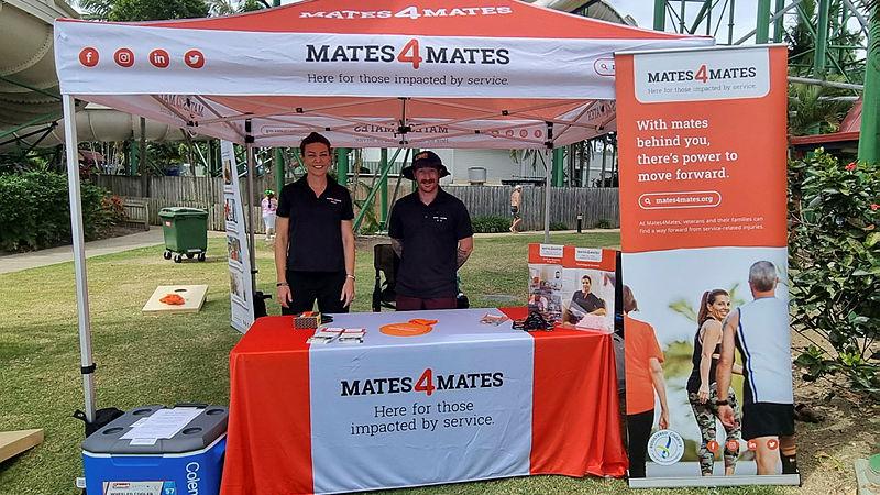 Jen Vanderheld and Leighton Muller of Mates4Mates, providing information on support options for serving personnel, veterans and their family. Photo: Sergeant Jodi Randall