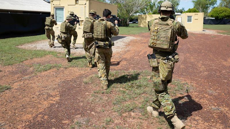 Australian Army soldiers during mission specific training in Darwin recently. Photo: Petty Officer Peter Thompson