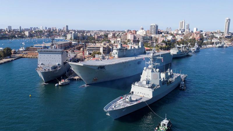 Ships ported at Fleet Base East, which will be open to the public on Sunday, February 26. Photo: Warrant Officer Shane Cameron
