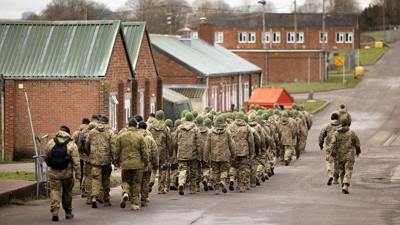  Australian Army soldiers and officers receive their first rotation of recruits during Operation Kudu.