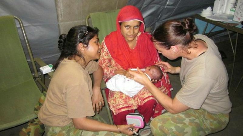 Then Leading Aircraftwoman Jagroop Mangat provided communications and linguist support for Operation Pakistan Assist II in Kot Addu, Pakistan.