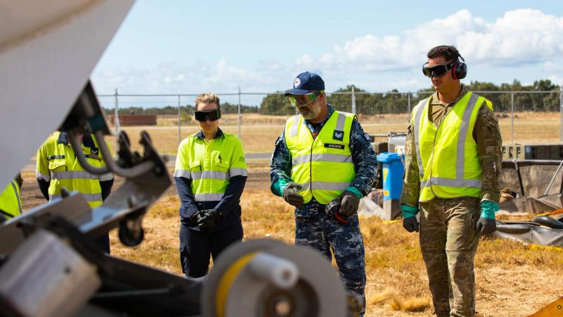 ADF personnel conduct the first joint refueling task supporting Australian aircraft at the Australian International Airshow.