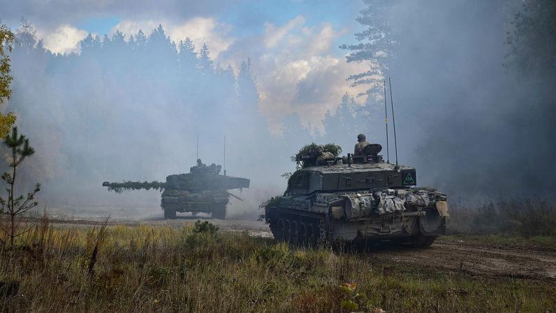  Challenger Main 2 Battle Tank during NATO Battlegroup Estonia Operation CABRIT 11. Photo: Lance Sergeant US Army