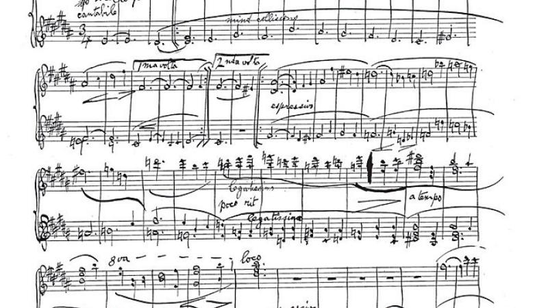 Sheet music written by Lieutenant Commander Frederick Septimus Kelly.
