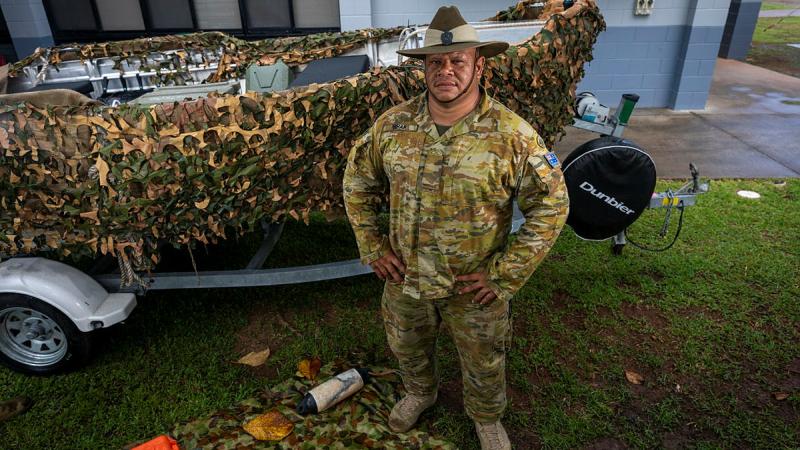 Australian Army soldier Lance Corporal Ces Whap, a patrolman with the 51st Battalion, The Far North Queensland Regiment. Photo: Leading Seaman Leo Baumgartner