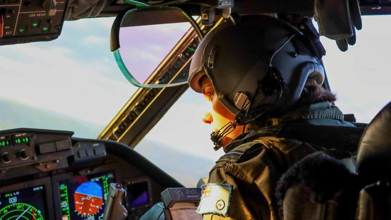 35 Squadron pilot Flying Officer Brianna Hawkins flies the C-27J Spartan on a tactical light fixed wing mission during Exercise Ready Spartan Prove. Photos: Flight Lieutenant Greg Hinks
