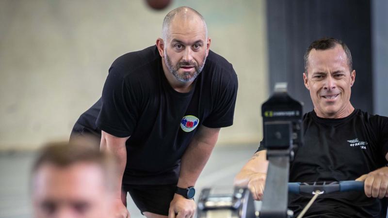 Petty Officer Morton conducts weekly physical training classes for Australian and New Zealand Multinational Force & Observers on Operation Mazurka in the Sinai Peninsula, Egypt. Photo: Corporal Melina Young