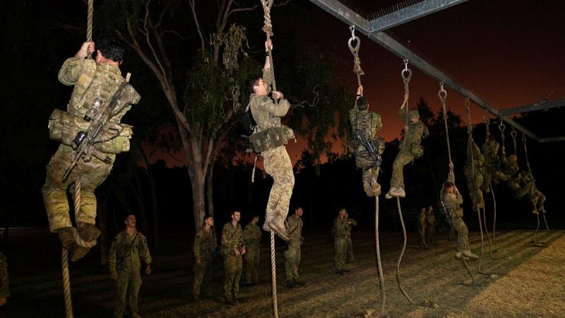 Australian Army soldiers from the 3rd Battalion, The Royal Australian Regiment carry out a fitness test during a Sniper Pre-Selection course at Lavarack Barracks, Queensland. Photos: Corporal Daniel Sallai