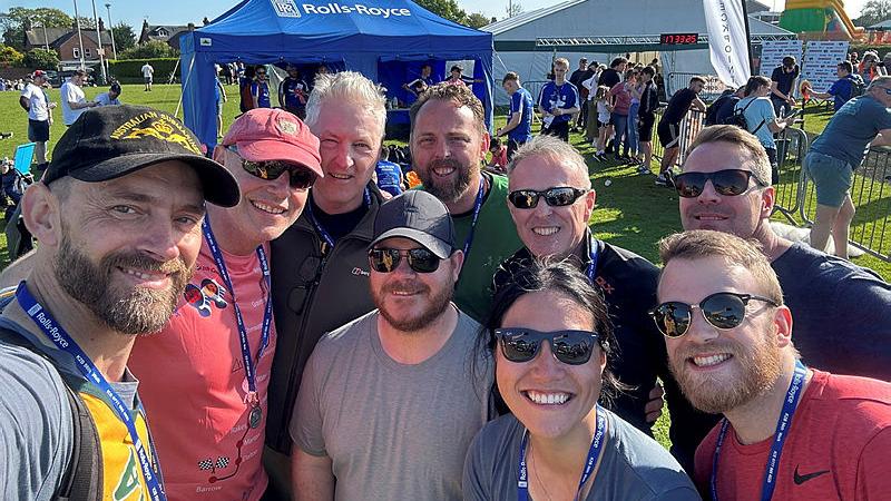 Australian submariners compete in the Keswick to Barrow 40-mile walk in the United Kingdom.