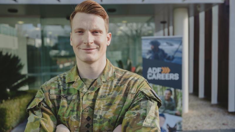 Portrait of Australian Army officer Captain Jake Rudge