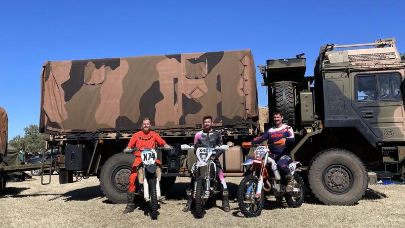 The three Air Force members who participated in the race. Photo: 1 Shot Media