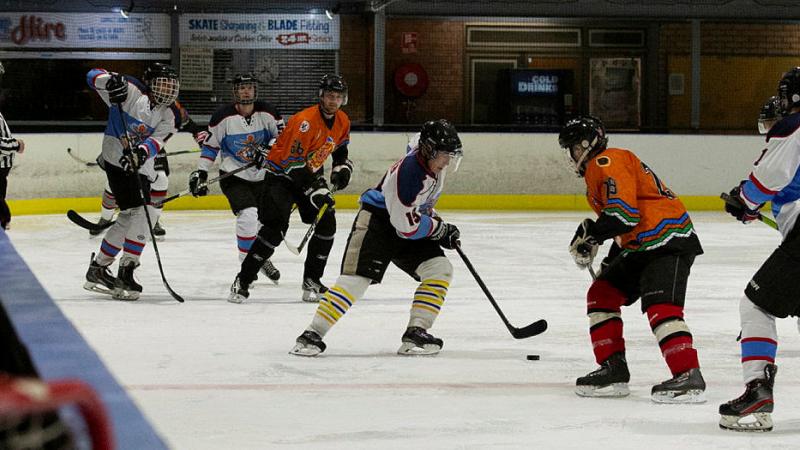ADF ice hockey players during an exhibition game against the Northern Ice at Phillip Ice Skating Centre. Photos: Corporal Michael Rogers