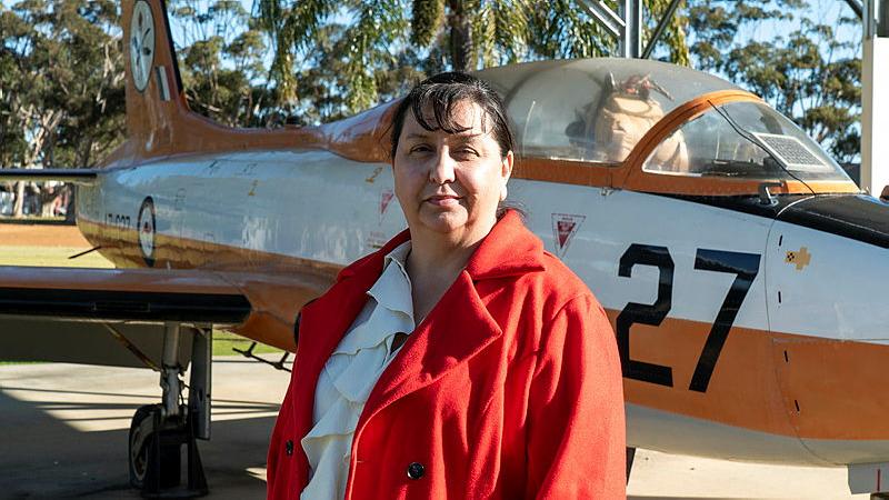 Vanessa Trundle has broken the mould to become the only Indigenous woman to become Base Manager for Royal Australian Air Force Bases; Pearce, Learmonth, Curtin, the Harold E Holt Defence Precinct and Cocos Islands. Photo: Private Reece Oakes